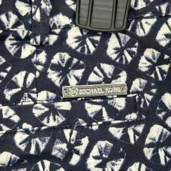 Michael Kors Womens Size 6 Navy White Sand Dollar Print Casual Flat Front Shorts - Picture 10 of 12